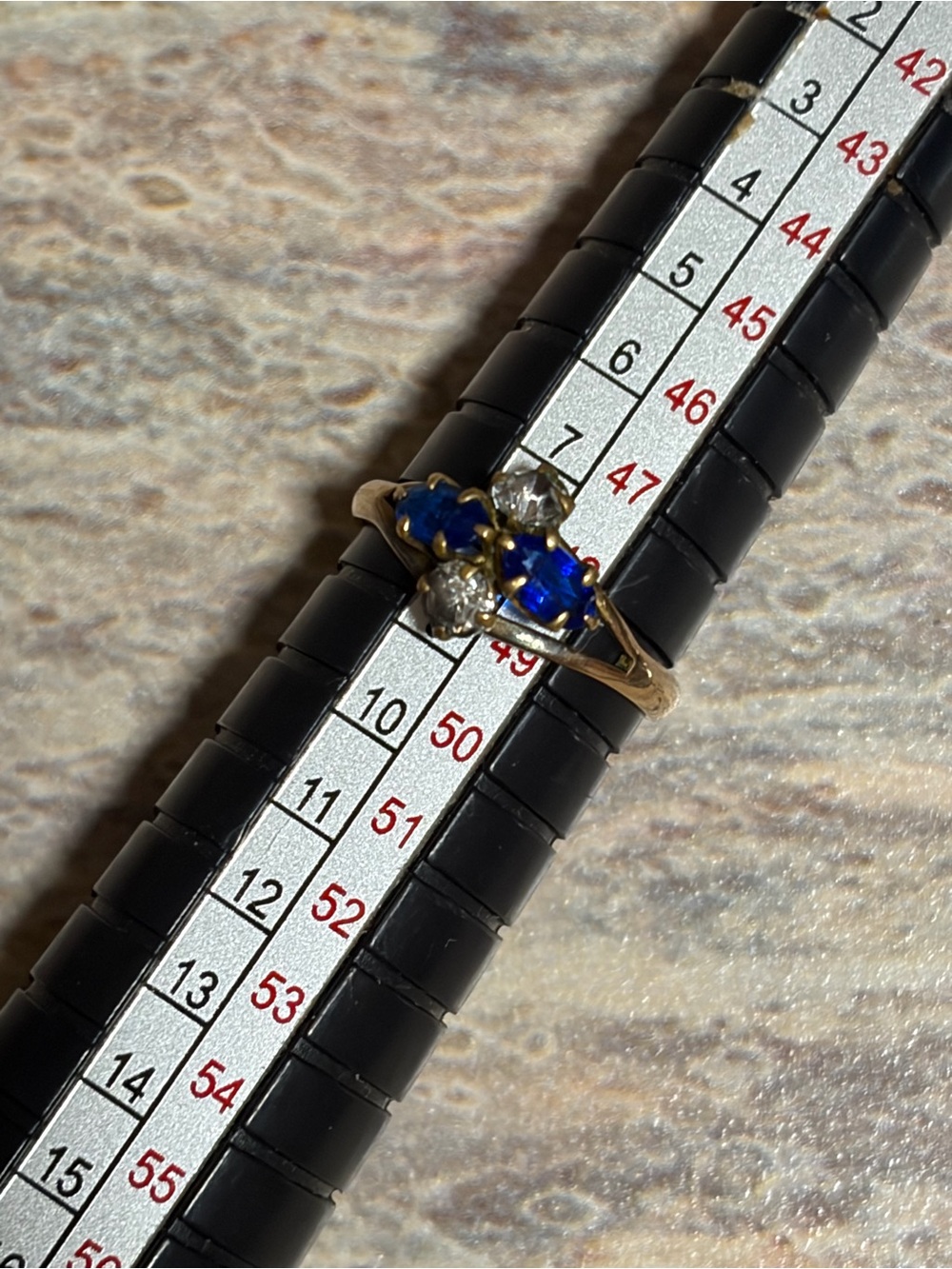 Victorian Gold Fill Or Gold Shell Ring With Paste Stones - Picture 11 of 13